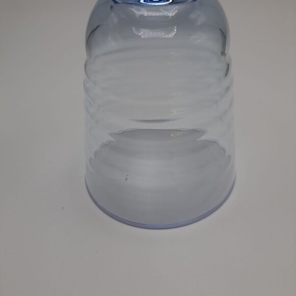 Libbey Sirrus Blue Glass Goblet Ribbed - Picture 8 of 10